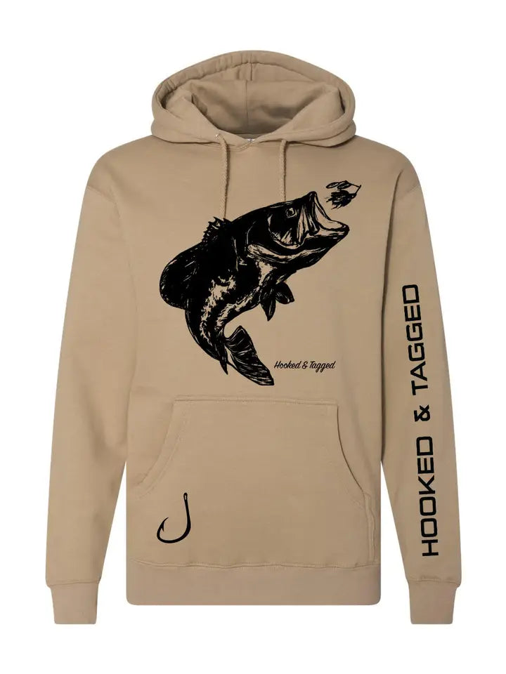 Bass Fishing Hoodie | Men's Heavyweight Fishing Sweatshirt