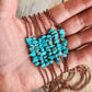 Turquoise and Copper Bar Necklace