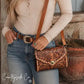 Stampede Tooled Leather Crossbody Purse | Detachable Strap