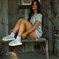 Women's Camo Pajama Set | Button-Down Top & Elastic Waist Shorts