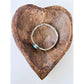 Western Square Turquoise Stone Stretch Bracelet | Engraved Silver Cuff