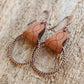 Genuine Leather Boot Stitch Rope Earrings