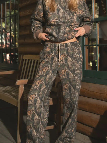 Classic Camo Wide Leg Sweatpants