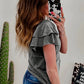 Ruffled Sleeve Top