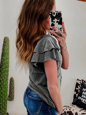 Ruffled Sleeve Top