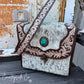 Driftwood Cowhide Crossbody Purse | Tooled Leather Western Bag