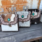 Driftwood Cowhide Crossbody Purse | Tooled Leather Western Bag
