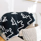 Western Brand Throw Blanket | Soft Black & White Cattle Pattern 4'x6'