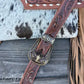 Georgia Cowhide Tooled Leather Fringe Crossbody Purse