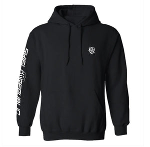 ONE NATION UNDER GOD Hoodie | Men's Black Sweatshirt with American Flag & Cross Design