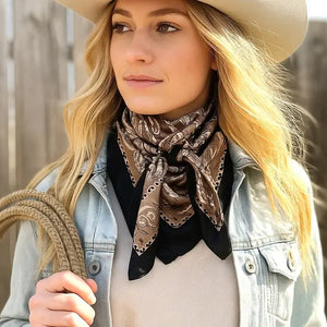Wild Rag Scarf for Women | 35"x35" Silky Western Bandana Scarf
