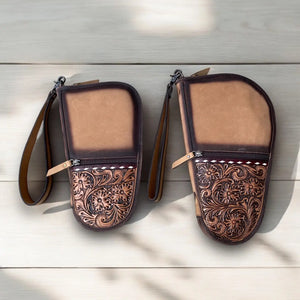 Genuine Leather Tooled Carrying Case