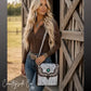 Driftwood Cowhide Crossbody Purse | Tooled Leather Western Bag