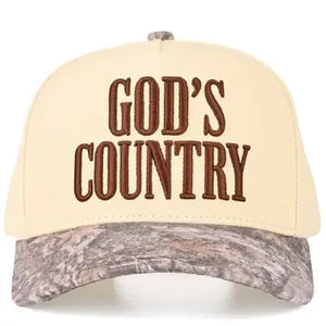 "God's Country" Two-Tone Trucker Hat for Women | Faith & Country Baseball Cap