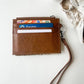 Leather Cowhide Wristlet Wallet