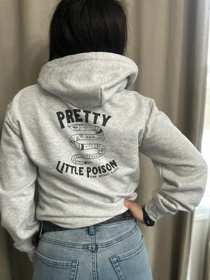 Say Howdy Stay Rowdy Women's Hoodie | Pretty Little Poison Snake Graphic | Grey Western Sweatshirt