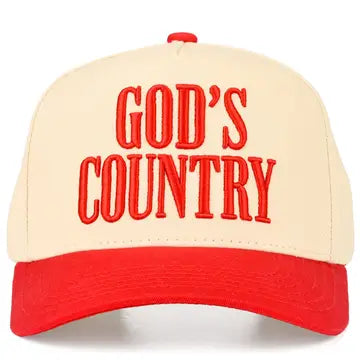 "God's Country" Two-Tone Trucker Hat for Women | Faith & Country Baseball Cap