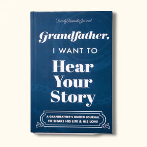 Grandpa Memory Journal with 250 Prompts | "Grandfather, I Want To Hear Your Story" Keepsake Gift for Grandfathers