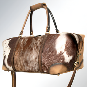 Leather Hair On Duffel Bag