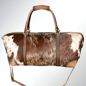 Leather Hair On Duffel Bag