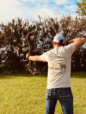 Men's Busch Light Hunt Club T-Shirt | Archery Bow Hunting Graphic Tee