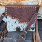 Georgia Cowhide Tooled Leather Fringe Crossbody Purse