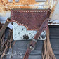 Georgia Cowhide Tooled Leather Fringe Crossbody Purse