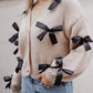 Tan Bow Cardigan