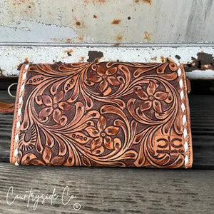 Stampede Tooled Leather Crossbody Purse | Detachable Strap