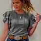 Ruffled Sleeve Top