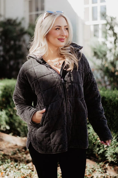 Quilted Charcoal Jacket