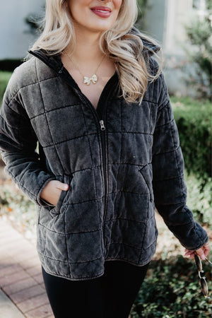 Quilted Charcoal Jacket